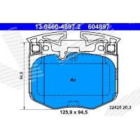 Brake pads for disc brakes