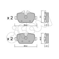 Brake pads for disc brakes