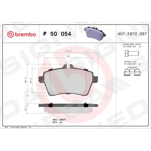 BRAKE PADS FOR DISC BRAKES - 0