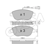 Brake pads for disc brakes