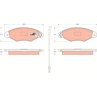 Brake pads for disc brakes