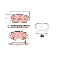 Brake pads for disc brakes