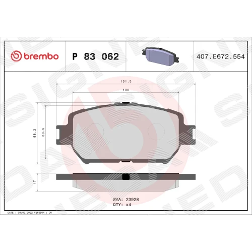 BRAKE PADS FOR DISC BRAKES - 0