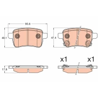 Brake pads for disc brakes