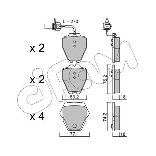 BRAKE PADS FOR DISC BRAKES - 0