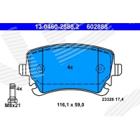 Brake pads for disc brakes