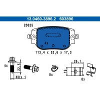 Brake pads for disc brakes