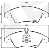 Brake pads for disc brakes