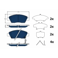 Brake pads for disc brakes