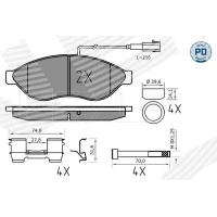 Brake pads for disc brakes