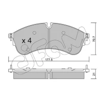 Brake pads for disc brakes