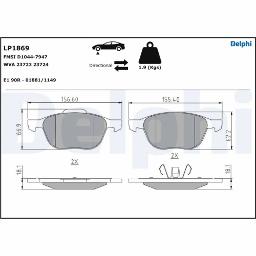 BRAKE PADS FOR DISC BRAKES - 0