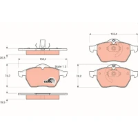 Brake pads for disc brakes