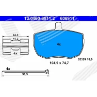 Brake pads for disc brakes