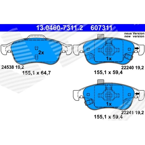 BRAKE PADS FOR DISC BRAKES - 1