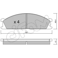 Brake pads for disc brakes