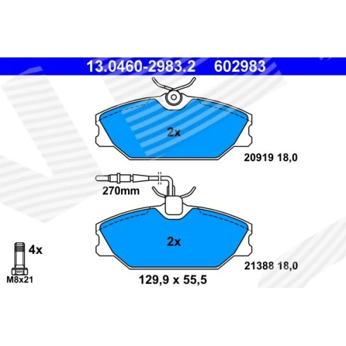 BRAKE PADS FOR DISC BRAKES - 0