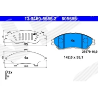 Brake pads for disc brakes