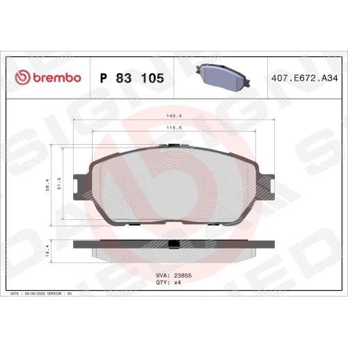 BRAKE PADS FOR DISC BRAKES - 0