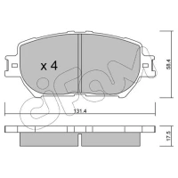 Brake pads for disc brakes