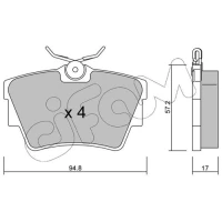 Brake pads for disc brakes