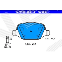 Brake pads for disc brakes