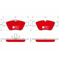 Brake pads for disc brakes