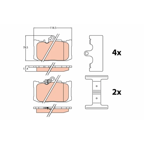 BRAKE PADS FOR DISC BRAKES - 0