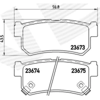 Brake pads for disc brakes