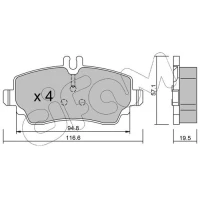 Brake pads for disc brakes