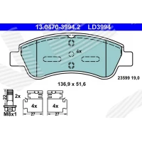 Brake pads for disc brakes