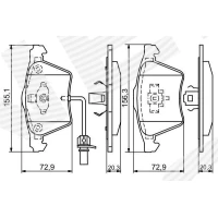 Brake pads for disc brakes