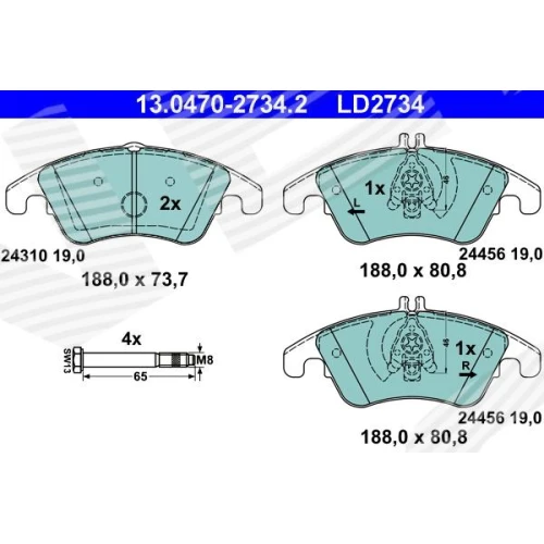 BRAKE PADS FOR DISC BRAKES - 0