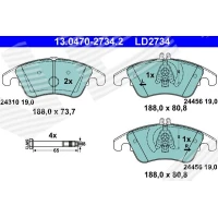 Brake pads for disc brakes