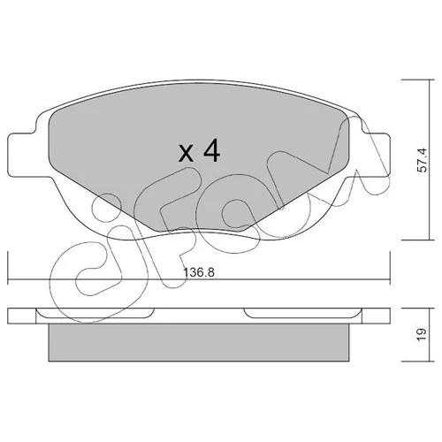 BRAKE PADS FOR DISC BRAKES - 0