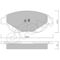 Brake pads for disc brakes