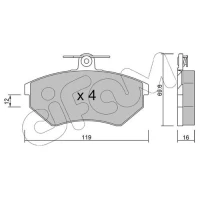 Brake pads for disc brakes