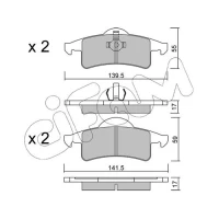 Brake pads for disc brakes