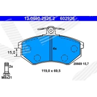 Brake pads for disc brakes