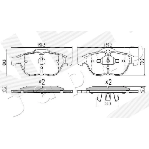 BRAKE PADS FOR DISC BRAKES - 1