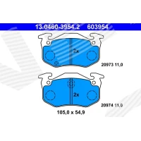 Brake pads for disc brakes