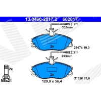 Brake pads for disc brakes