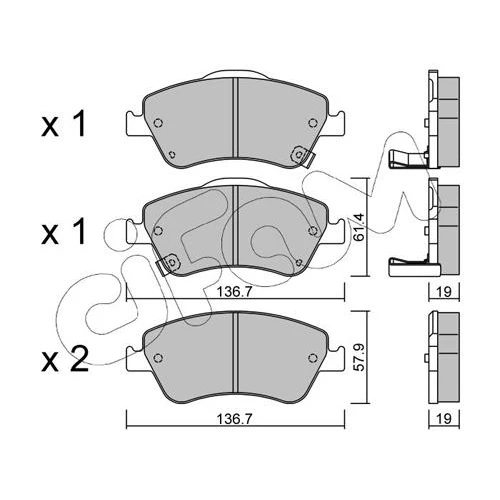 BRAKE PADS FOR DISC BRAKES - 0