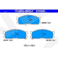 Brake pads for disc brakes