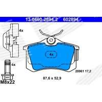 Brake pads for disc brakes