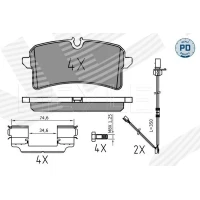 Brake pads for disc brakes