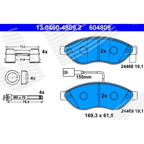 BRAKE PADS FOR DISC BRAKES - 0