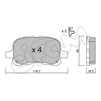 Brake pads for disc brakes