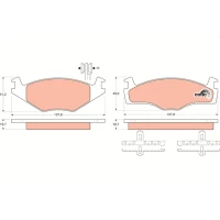 Brake pads for disc brakes