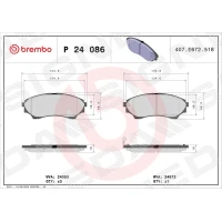 Brake pads for disc brakes